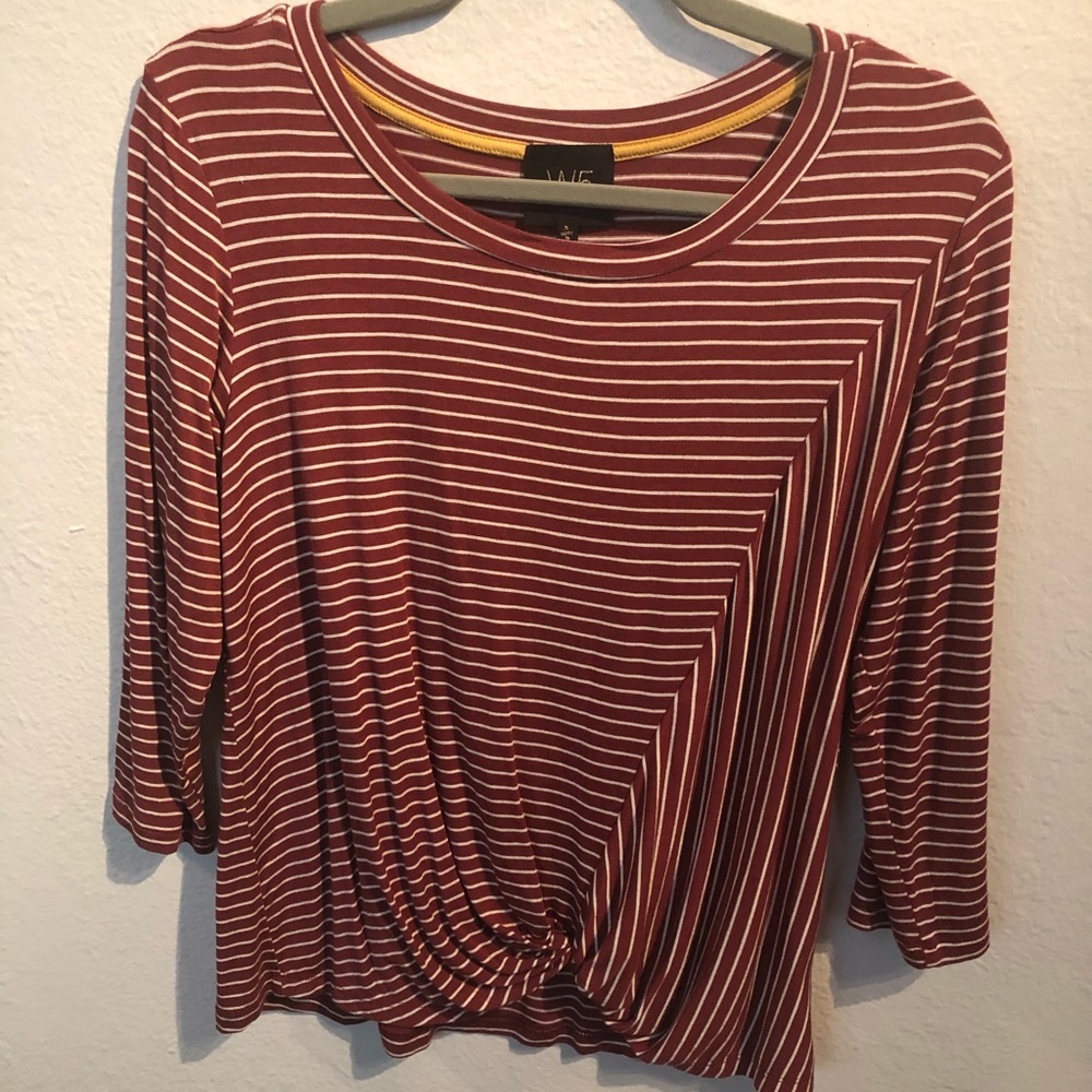 W5 chic tie know long sleeve shirt small